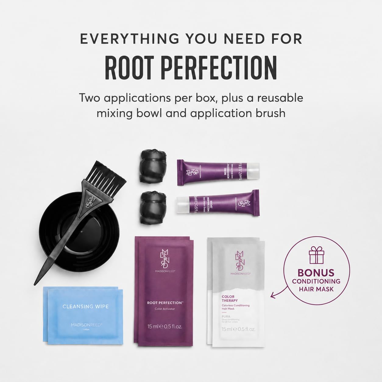 Madison Reed Root Perfection Root Touch Up Kit – 5N Calabria Dark Brown, 2 Permanent Applications, 100% Gray Coverage in 10 Min | PPD-Free & Ammonia-Free, Includes Hydrating Hair Mask