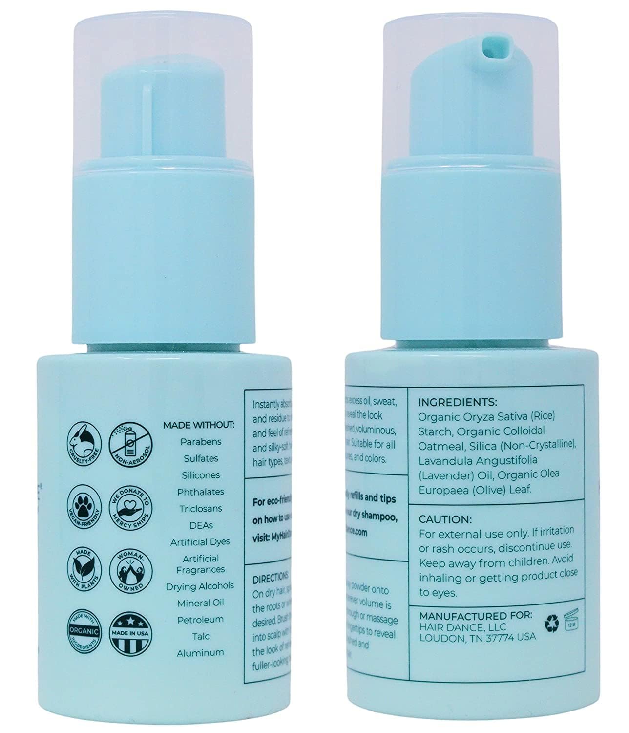Dry Shampoo Powder - Natural & Organic Non-Aerosol Formula | Jumbo Size | Lavender Oil Scent | 1.6 Ounce