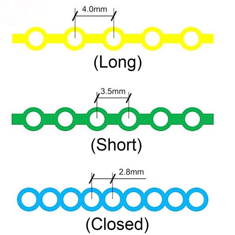 RZJZGZ 10 Pcs Dental Orthodontic Elastic Chain Power Chains Brace Orthodontic Spool Elastic Rubber Band(4.5M/PACK) (Long)