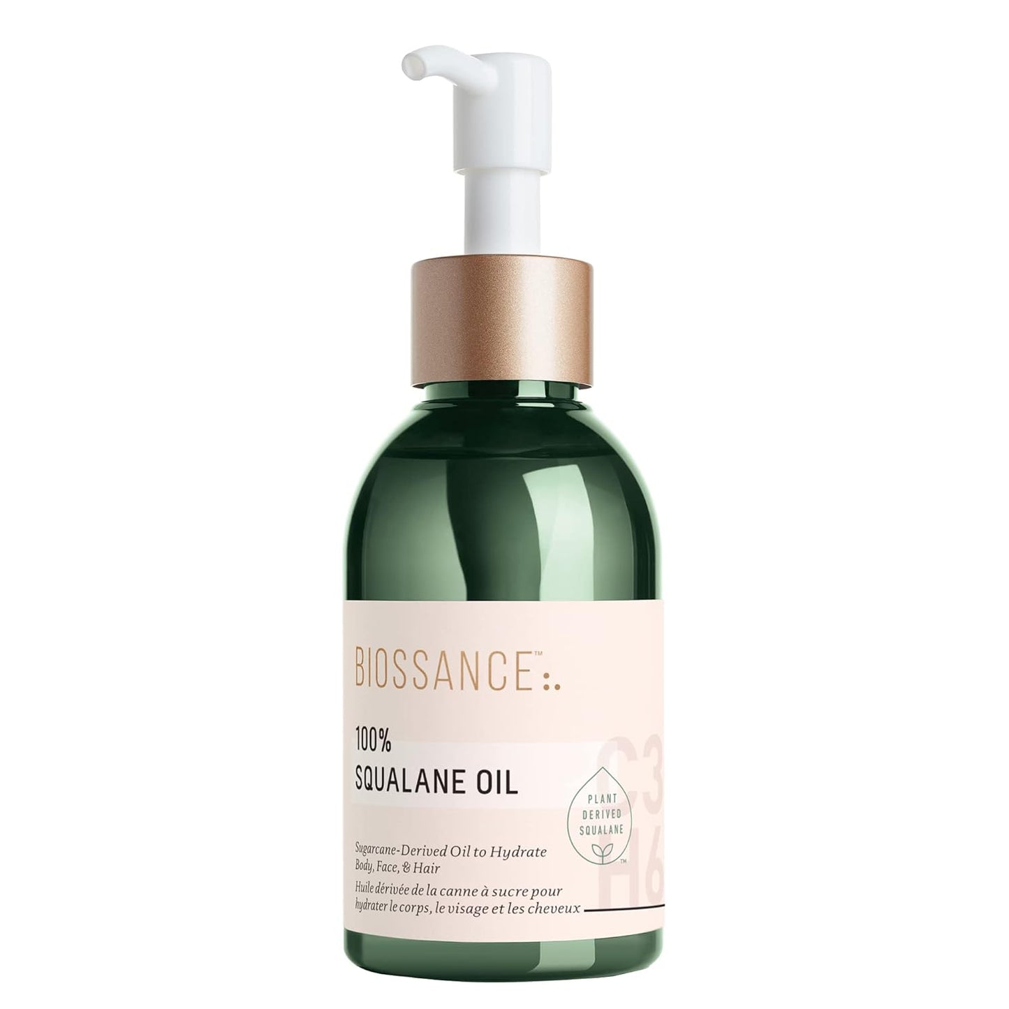 Biossance 100% Squalane Oil - Vegan Hydrating Face & Body Oil | Fast-Absorbing Moisturizer, 3.3 oz
