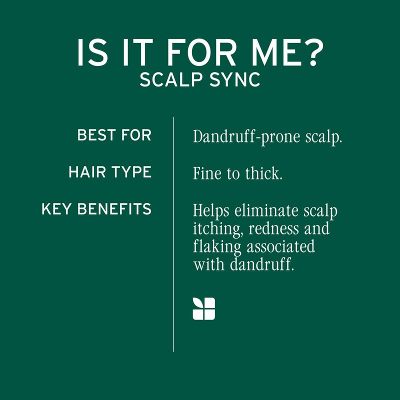 Biolage Scalp Sync Anti-Dandruff Shampoo - Deeply Cleanses Hair & Scalp,Moisturizing Dandruff Treatment,With Zinc Pyrithione,Vegan & Cruelty-Free,33.8 Fl Oz,(Pack of 2)