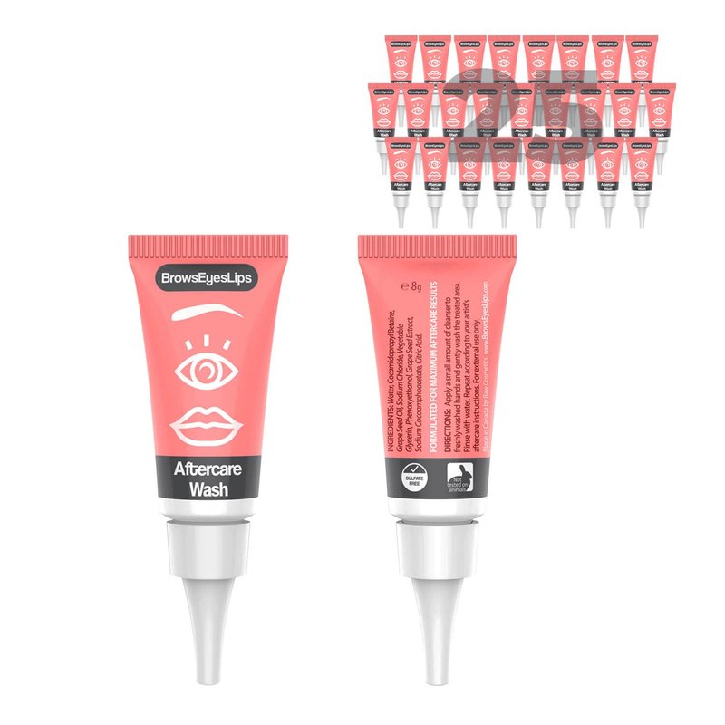 Microblading Aftercare Wash - Gentle Cleanser for PMU & Tattoo Care | Box of 25