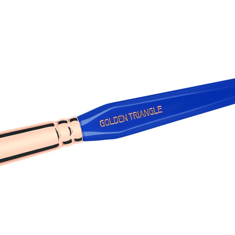 Bdellium Tools Professional Makeup Brush - Golden Triangle 945 Contour - With All Vegan and Soft Synthetic Fibers, For Apply, Blend or Contour (Blue, 1pc)