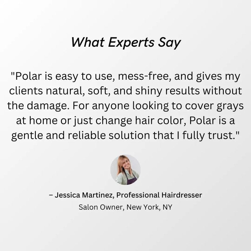 Polar Haircare - Dark Brown Hair Dye Shampoo for Women and Men - Shampoo Hair Dye for Gray Hair, Semi-Permanent Hair Color Kit, Dark Brown Hair Dye Shampoo, Quick Application Skin-Safe 6.76 Fl Oz