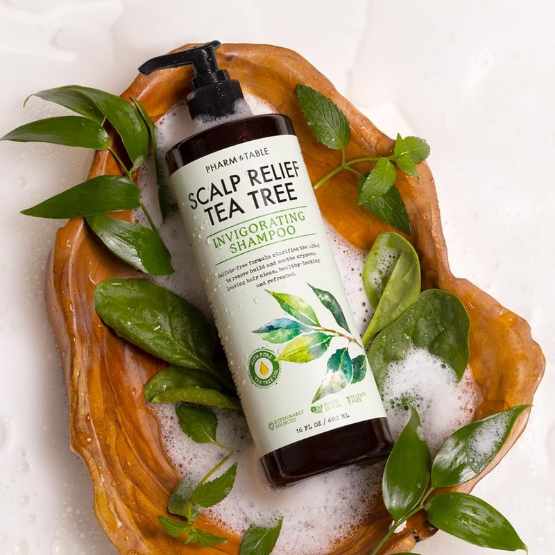 Tea Tree Shampoo for Men & Women - Deep Cleansing Sulfate-Free Formula | Relieves Dry Itchy Scalp, Infused with Biotin & Vitamin E, 16.2oz