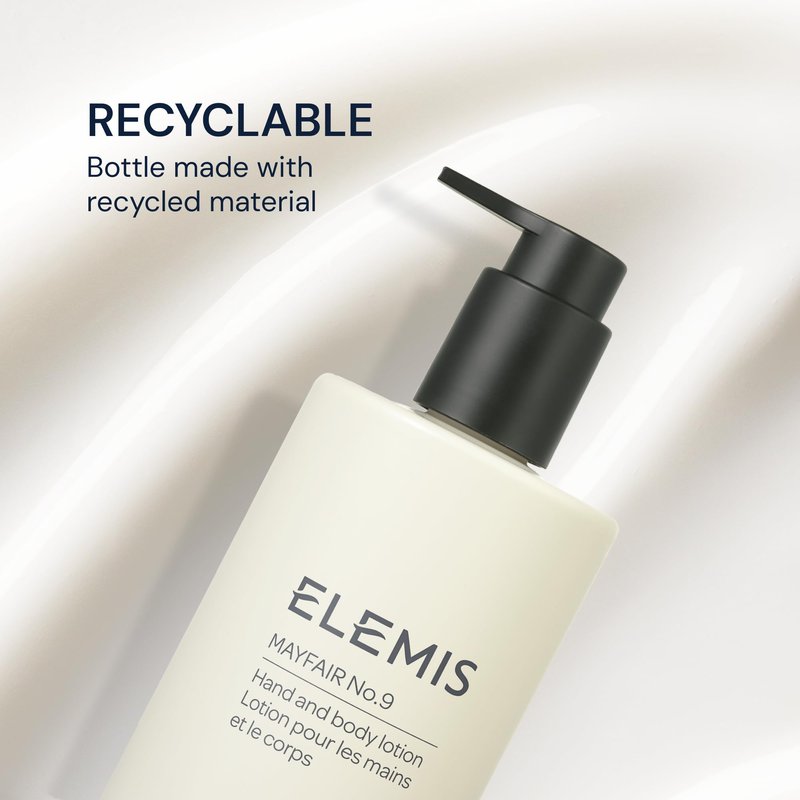 ELEMIS Mayfair No.9 Hand & Body Lotion, Lightweight Formula Hydrates, Softens, and Moisturizes Skin with Sustainable Shea Butter and Borage Oil, 300ml