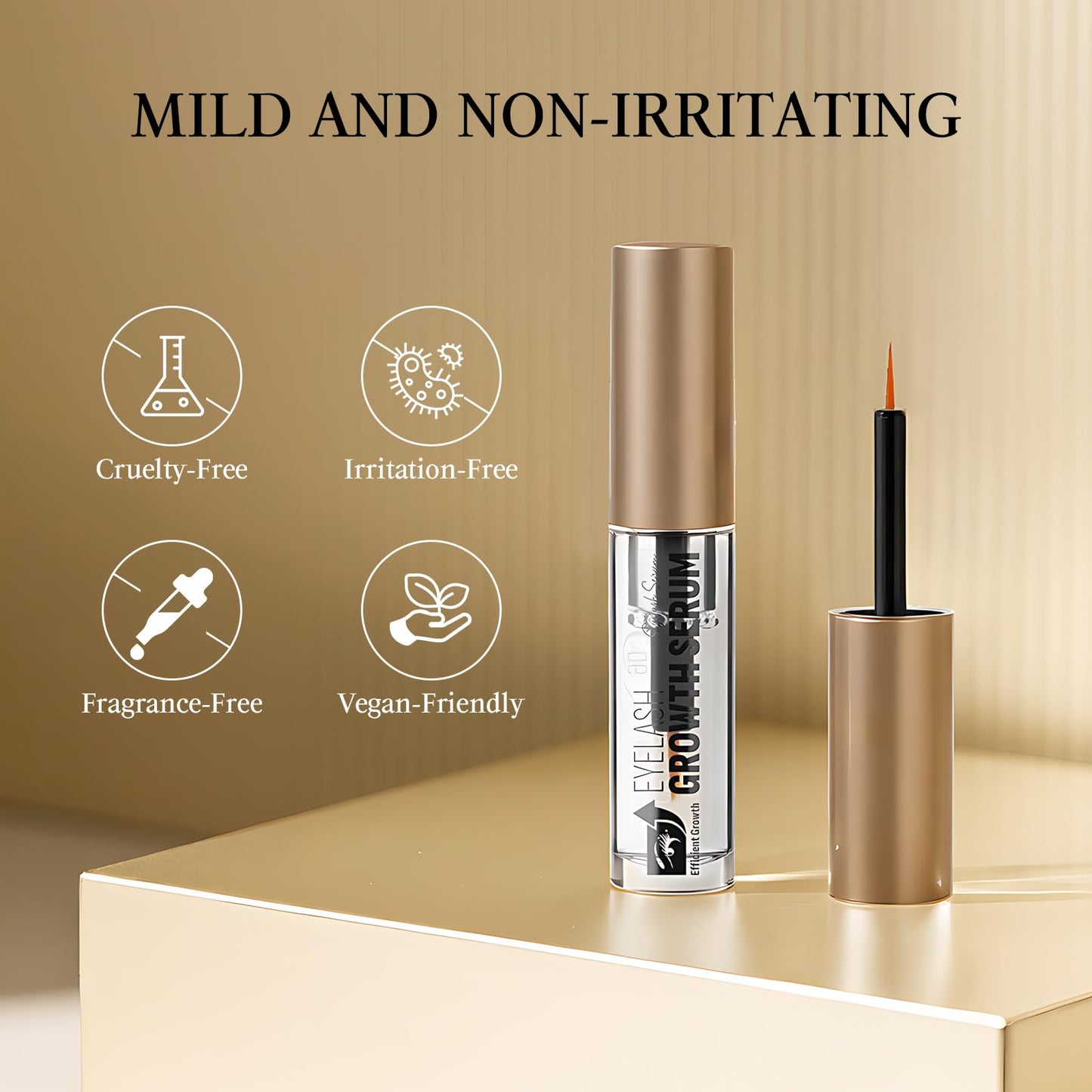DECENTNESS Eyelash Growth Serum, Lash Enhancing serum to Boost Longer Fuller and Thicker Looking Lashes - Vegan, Cruelty-Free, 0.1fl.oz