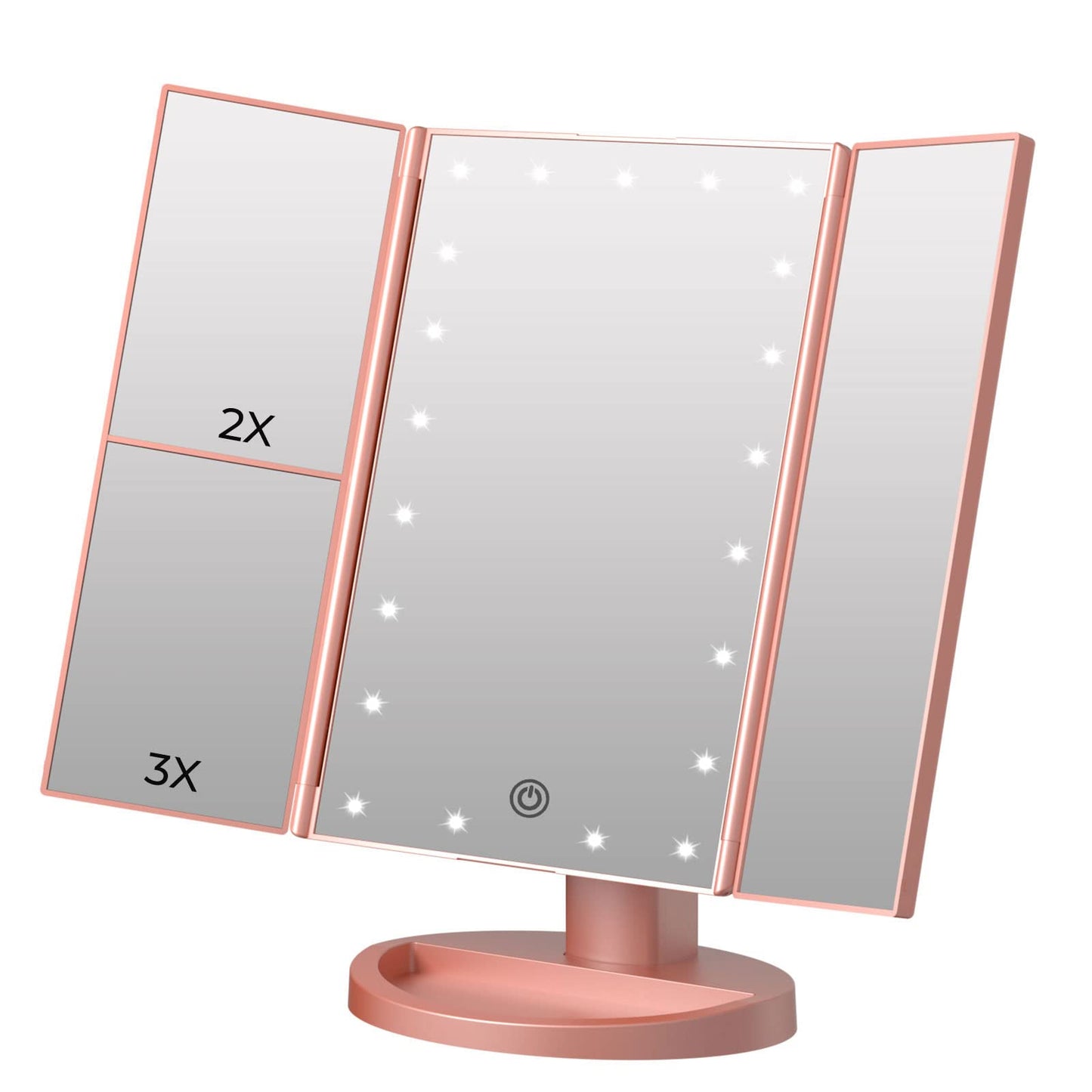 FUNTOUCH 30X/7X/1X Wall Mounted Lighted Makeup Mirror, Rechargeable Double Sided Magnifying Bathroom Lighted Mirror, 3 Color Modes Touch Dimmable Extended Arm 360 Rotation,Nickel B