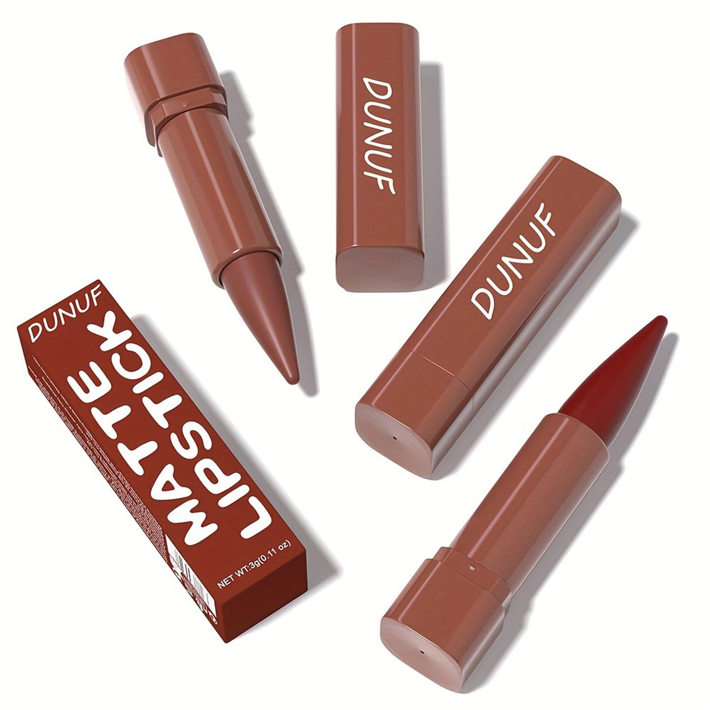 MooGlamor Matte Lip Liner Set Gradient Velvet Lip Crayon with Retractable and Long-Lasting Lipsticks for Women and Gift (9 Pcs #01-#09)