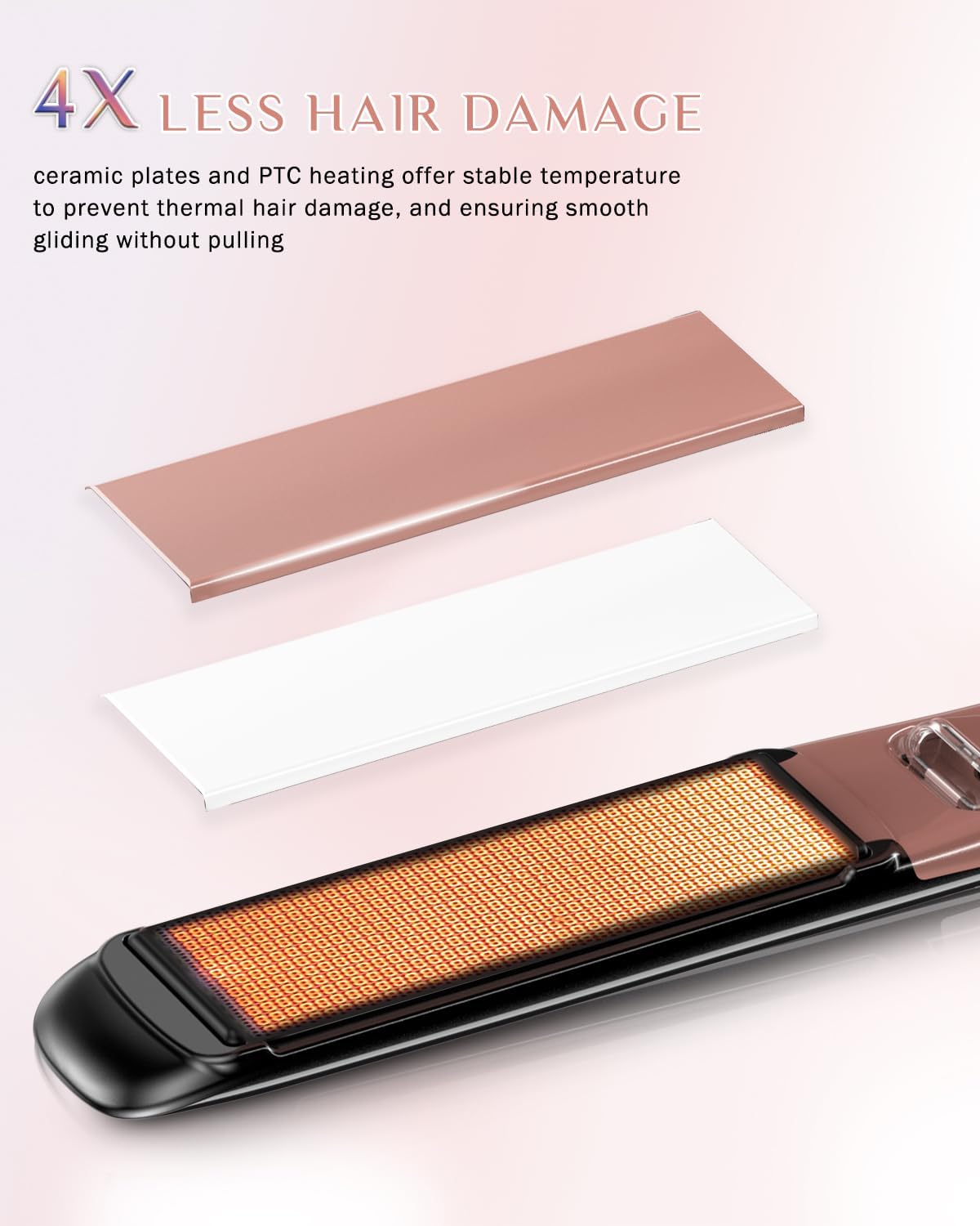 DORISILK 2-in-1 Hair Straightener & Curler - 500°F Fast Heating Ceramic Flat Iron | Travel Dual Voltage