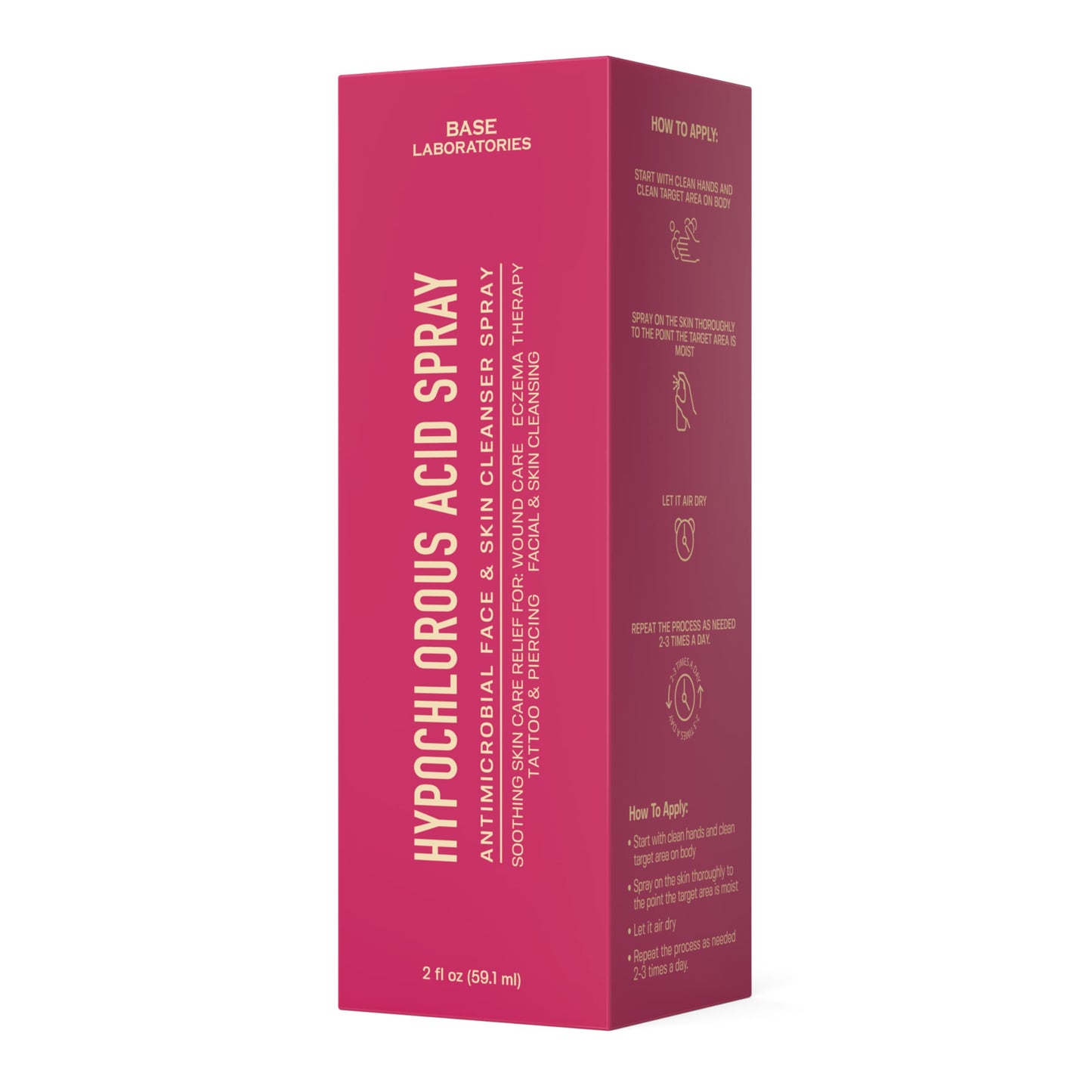 BASE LABORATORIES Hypochlorous Acid Wipes & Hypochlorous Acid Spray Bundle