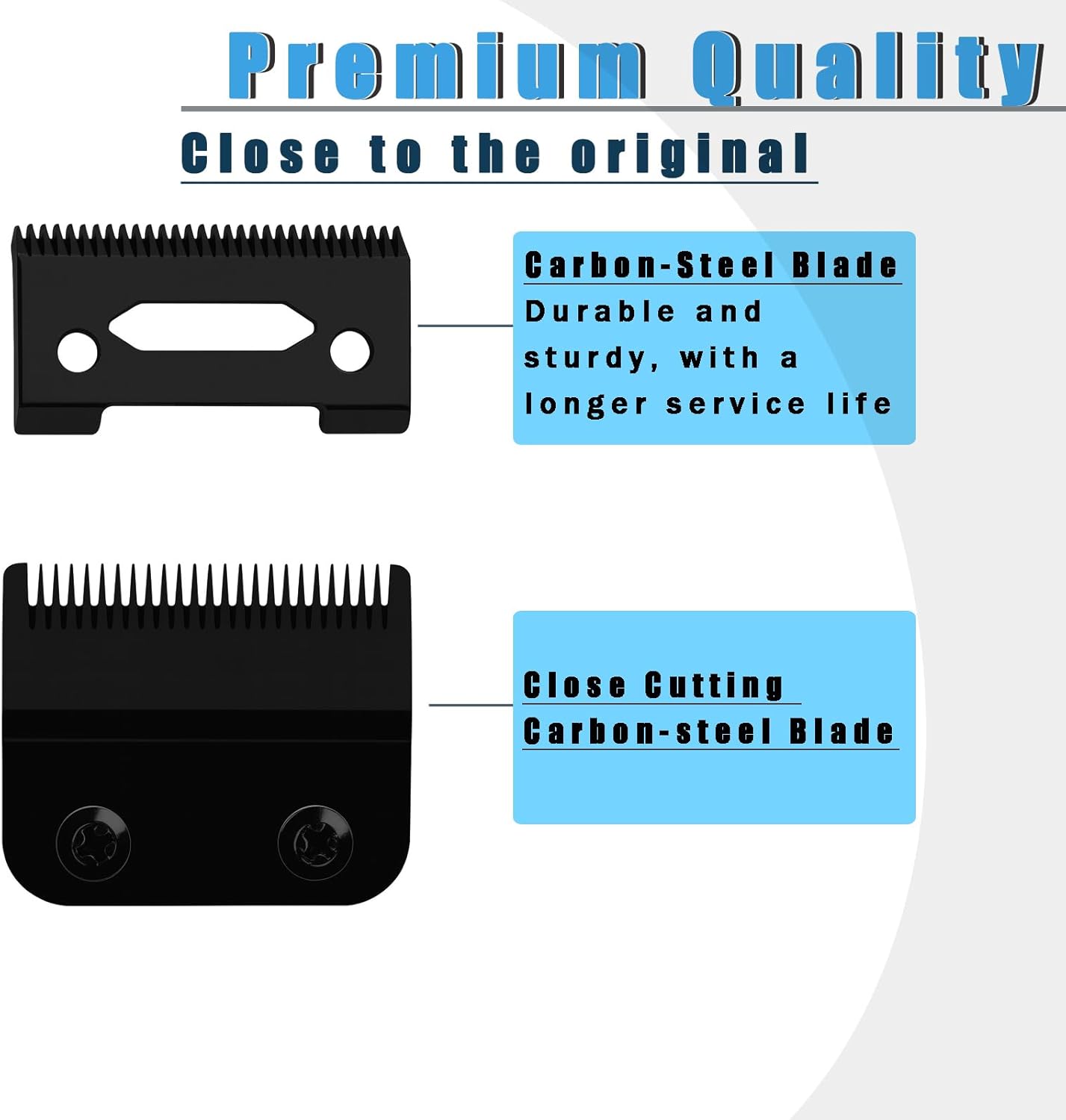 Professional Adjustable Clippers - Precision 2-Hole Wahl 8148 Blade for Senior/Magic Clipper | Black