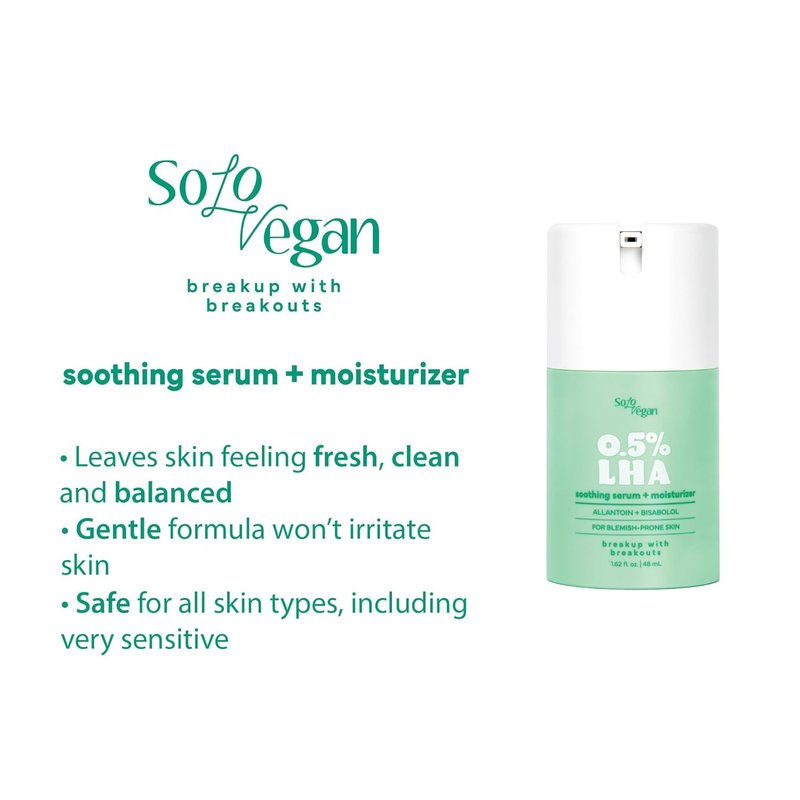 LHA Serum + Moisturizer - Hydrating Vegan Korean Skincare for Sensitive, Acne-Prone Skin | 1.62 fl. oz.