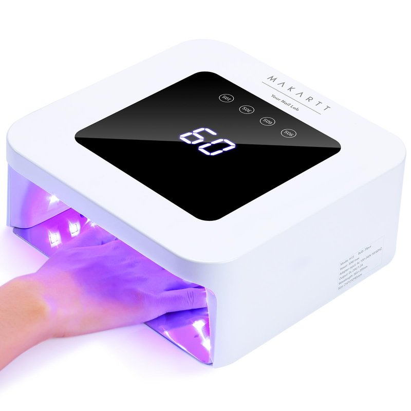 Makartt Mini UV Light for Gel Nails - Fast Curing UV LED Dual Light Nail Dryer Cure Lamp with 3 Timers & Auto Sensor for All Nail Art Design Salon Home DIY Use (Plug-in Model)