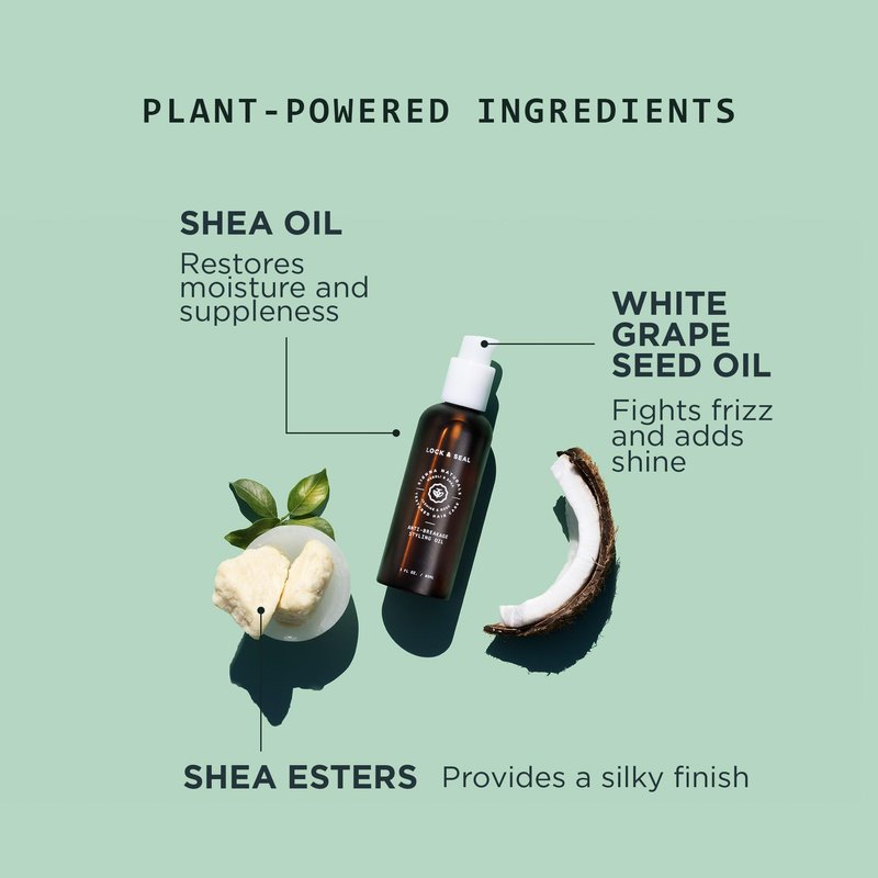 Sienna Naturals - Lock & Seal Oil - Lightweight Anti-Breakage Hydrating Hair Oil for Moisture and Repair - Strengthens & Supports Split Ends with Baobab & Grape Seed Oil - Clean & Vegan, 3oz