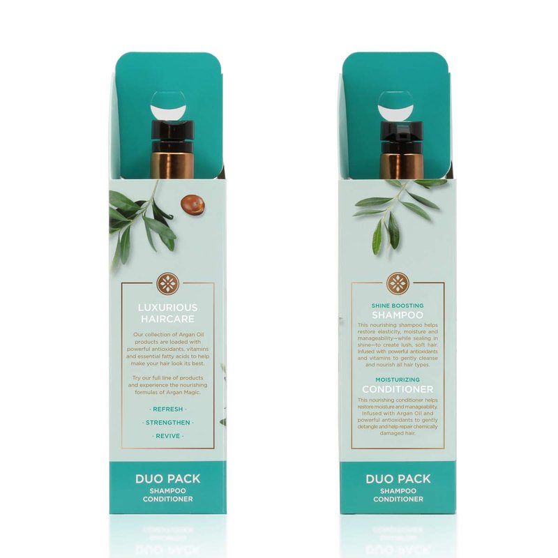 Argan Magic Shine Boosting Shampoo & Moisturizing Conditioner Duo - Gently Cleanses, Boosts Shine, Controls Frizz, Restores Moisture, Detangles | Paraben Free, (32 oz)