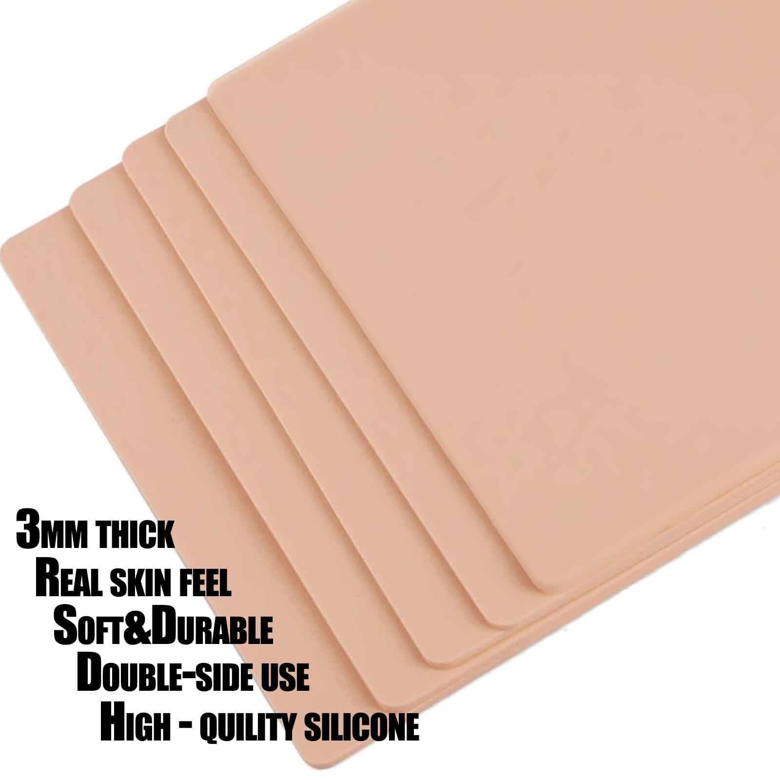 8pcs Thick Tattoo Practice Skin - 7.4x5.6'' Blank Practice Skin for Tattoo Microblading Supplies