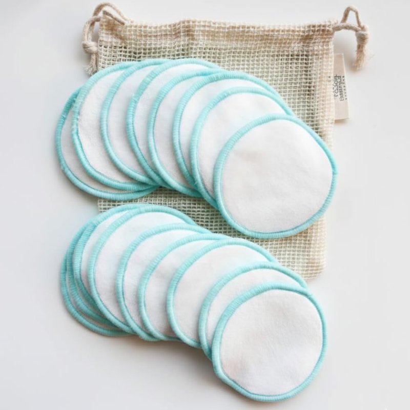 Alaska Glacial Reusable Bamboo Makeup Remover Pads with Laundry Bag | Ultra Soft, Gentle on Skin | Washable Cotton Rounds for Face Cleansing – 16 Pack