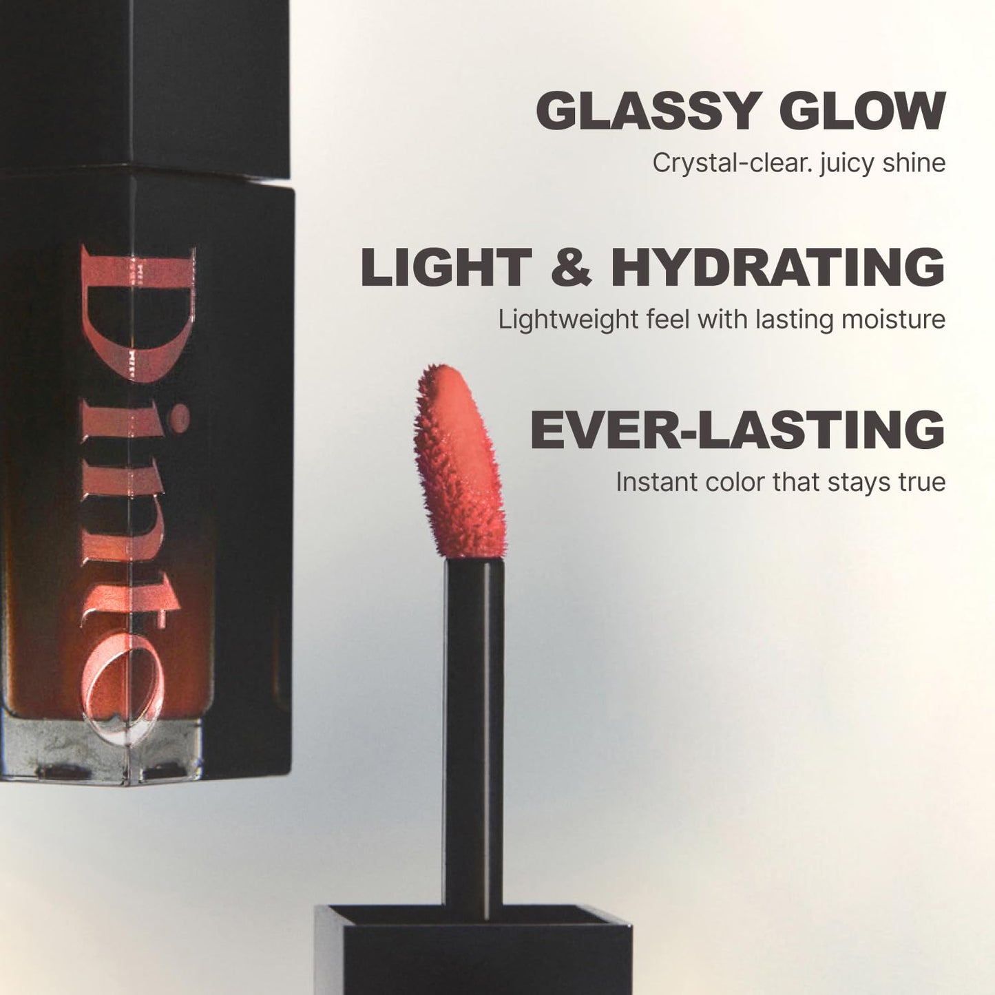 DINTO Blur-Glowy Lip Tint (217 Pax Romana) – Dewy Finish Glowy Korean Lip Tint, Long Lasting All Day Stain, Warm Soft Nude, Vegan & Cruelty-Free, 0.11 fl oz