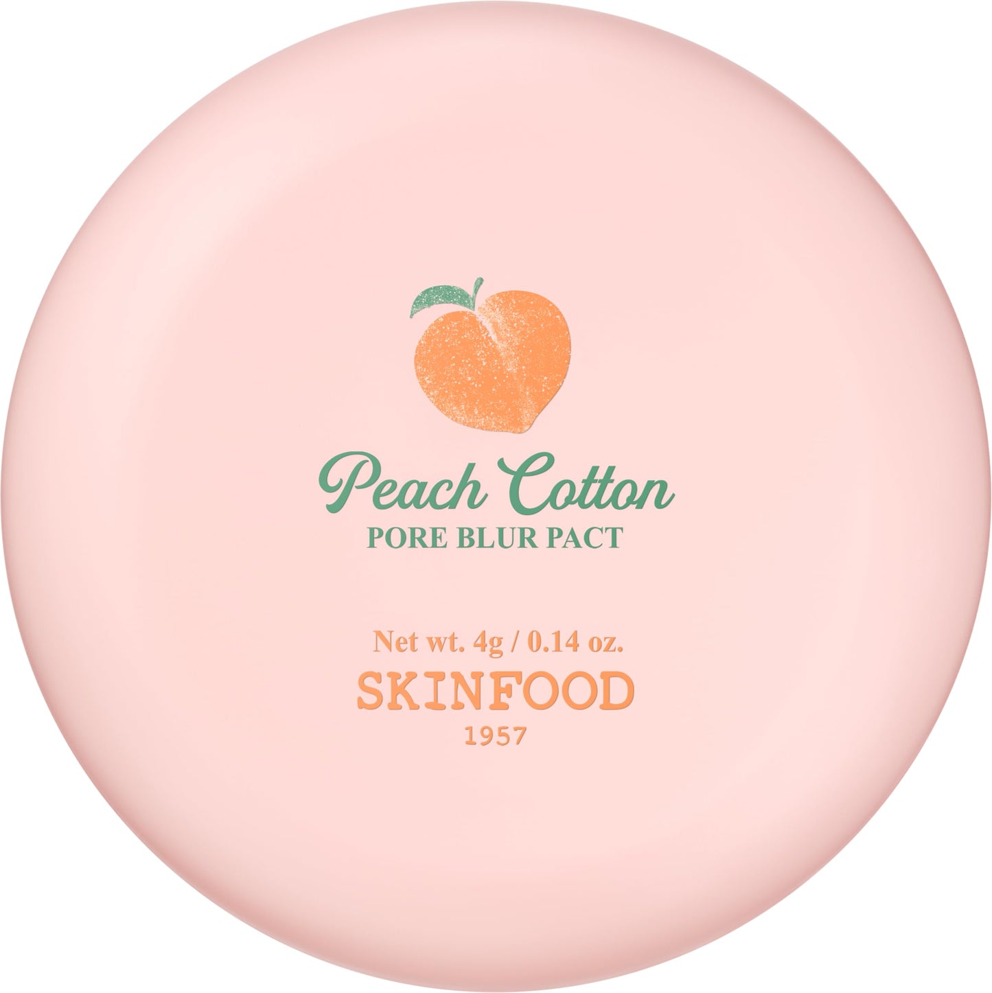 SKINFOOD Peach Cotton Pore Blur Pact - Sebum Control Pack with Silky Texture - Long Lasting Makeup Fixing - Pore Primer with Mineral Powder for Oily Skin - Stocking Stuffers - Pore Quick Minimizer