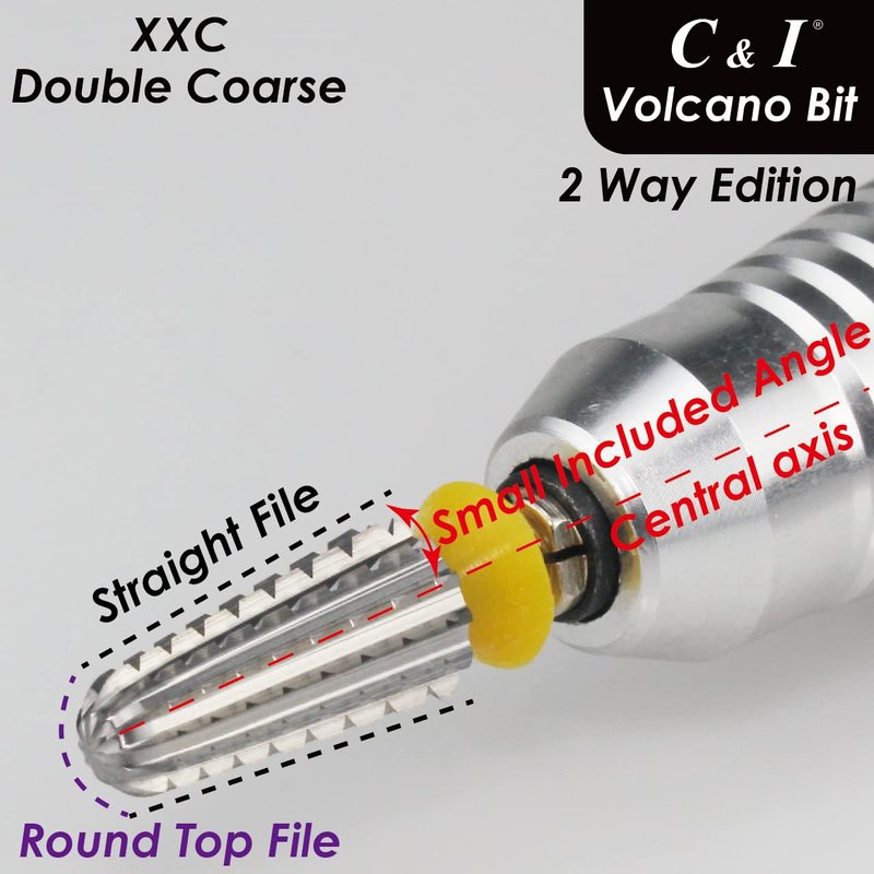 C&I Volcano Nail Drill, 2 Rotate Directions Design, Both for Left handed and Right Handed Nail Lovers, for Manicure Drill Machine (XXC)