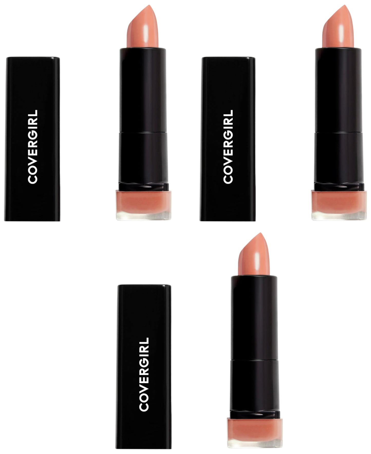 COVERGIRL Exhibitionist Lipstick Cream, Caramel Kiss 240, Lipstick Tube 0.123 OZ (3.5 g) (Pack of 3)
