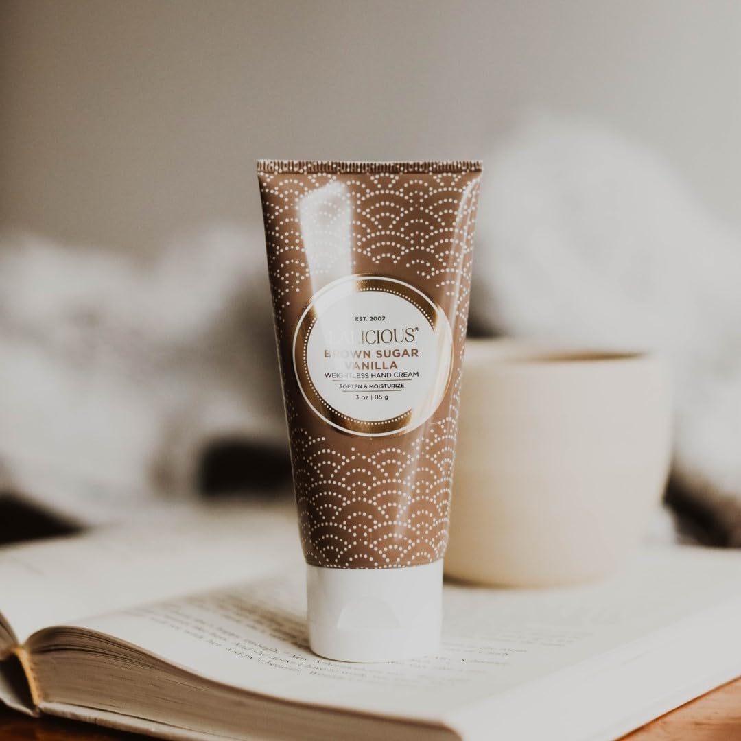 LaLicious Brown Sugar Vanilla Hand Cream - Natural Moisturizer with Mango Butter & Milk Thistle | 3oz