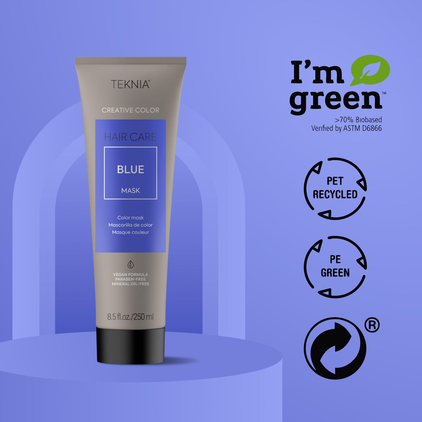 Lakmé Teknia Blue Creative Color Hair Mask, Color Depositing Conditioner for Blue Hair, 8.5 Fl Oz