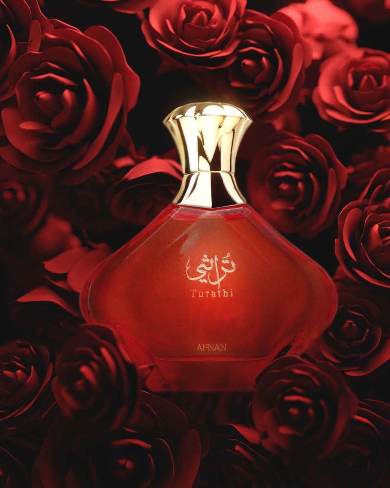 Afnan Turathi Red Eau de Parfum for Women, 3.0 Fl. Oz