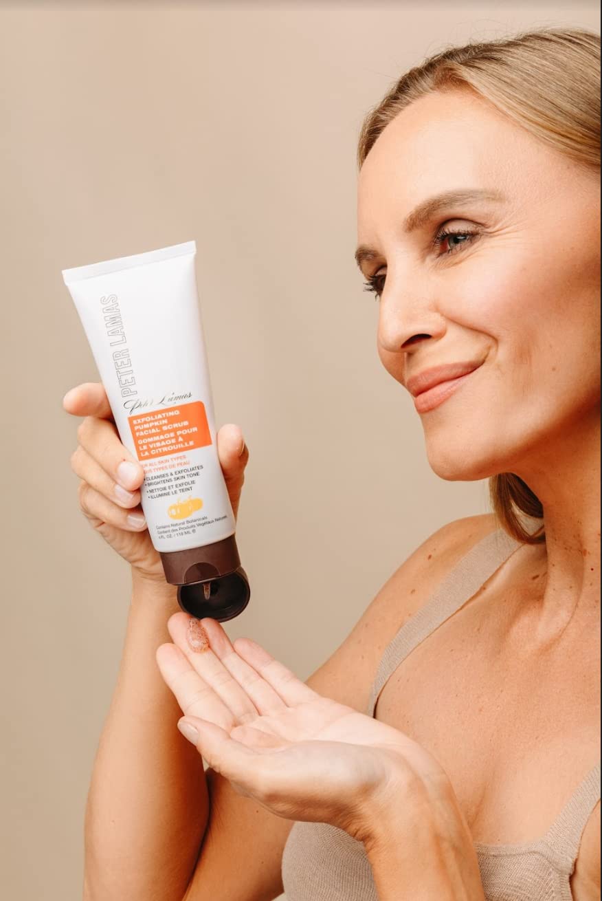 Peter Lamas Exfoliating Facial Scrub - Sensitive Skin Cleanser with Pumpkin Enzymes & Apricot Grains | Vegan & Sulfate-Free