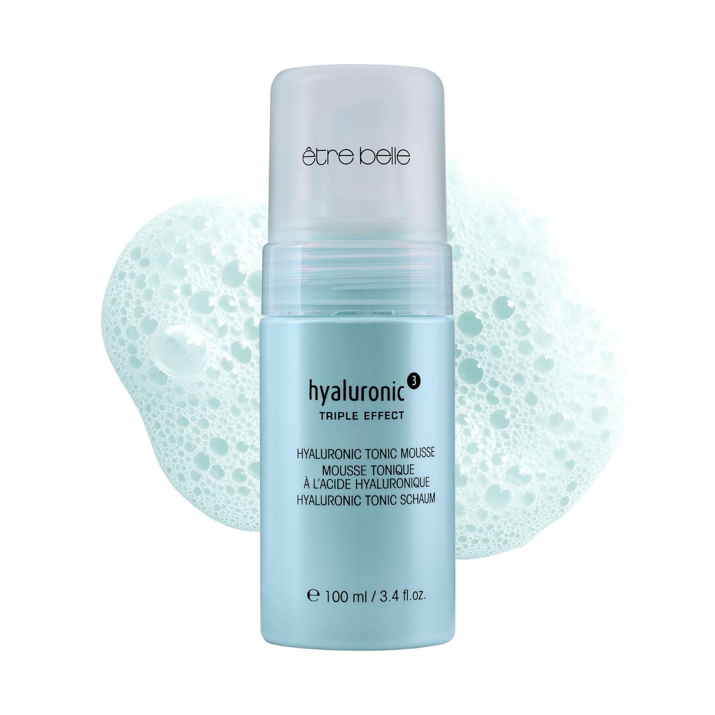 être belle Hyaluronic Triple Effect Tonic Mousse, Skin Care for Women, Hydrating Toner Foam, Made with Hyaluronic Acid, Witch Hazel & Kiwi Extract for All Skin Types, 100 mL