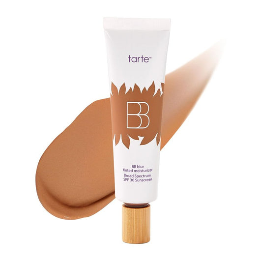 tarte BB blur tinted moisturizer Broad Spectrum SPF 30 – Medium Buildable Coverage with Natural Lightweight Matte Finish, Vegan & Cruelty-Free, full size, tan-deep