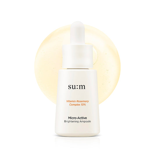 SU:M Micro-Active Toning Ampoule (0.5 fl oz) - High Potency Serum for Immediate and Firming, All Skin Types, Korean Skin Care. Pure Vitamin C & E, Niacinamide.