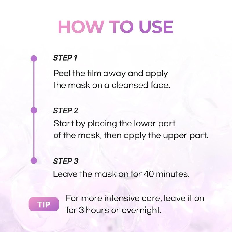 Cell Fusion C Glass Skin Collagen Mask - Overnight Hydrogel with Triple Collagen | Hydrating & Plumping, 1.23 oz. x 5 Sheets