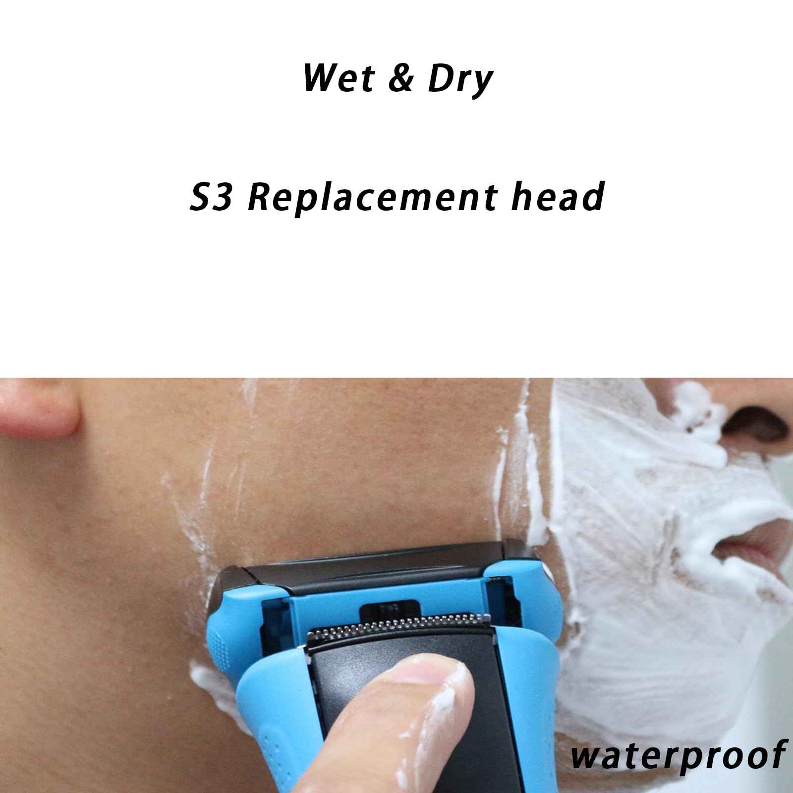 2Pack 32B Series 3 Replacement Head for Braun Electric, S3 Wet and Dry Replacement Head Compatible with Braun S3 Foil & Cutter Razor Heads
