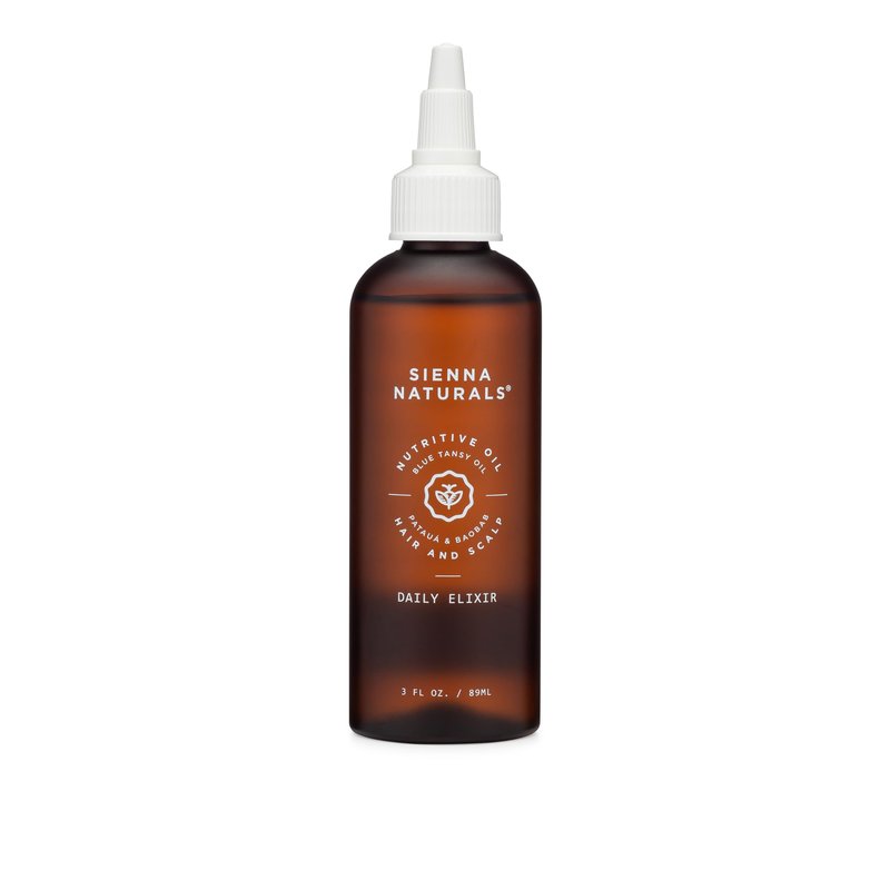 Sienna Naturals - Daily Hair Elixir – Lightweight Scalp & Hair Oil w/Baobab & Blue Tansy for Hydration – Supports Dry, Itchy Scalp & Strands – Silicone-Free, Vegan & Clean, 3oz