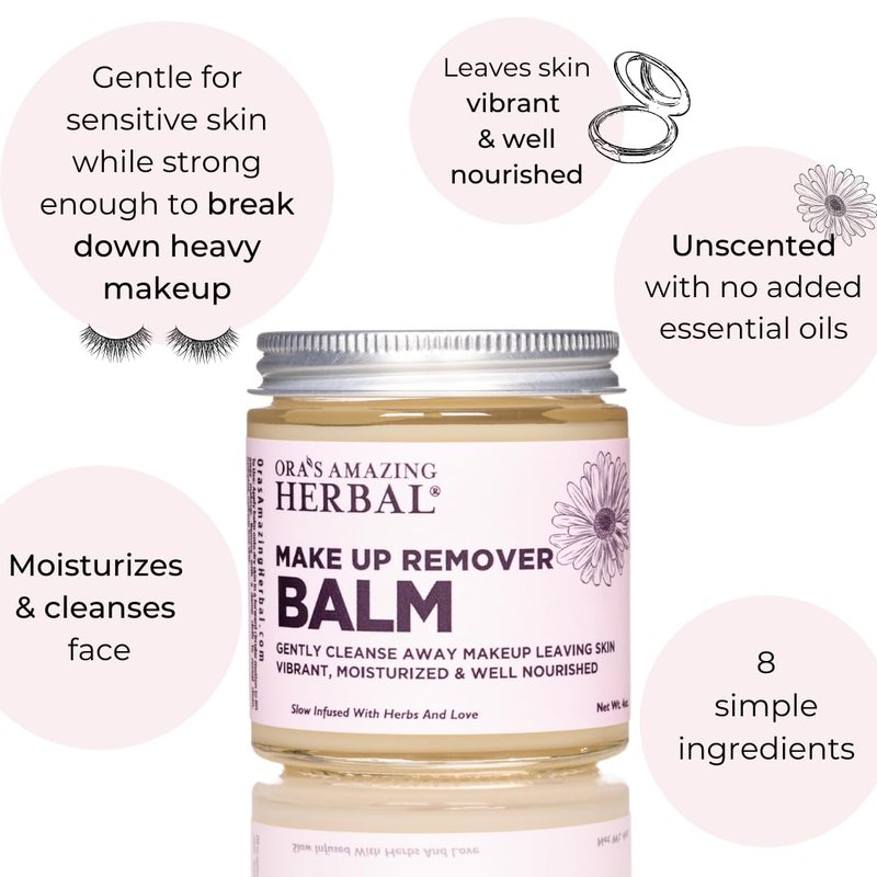 Ora's Amazing Herbal Makeup Remover Balm - Travel Size Cleansing Cream | Waterproof Makeup Removal, 1 oz