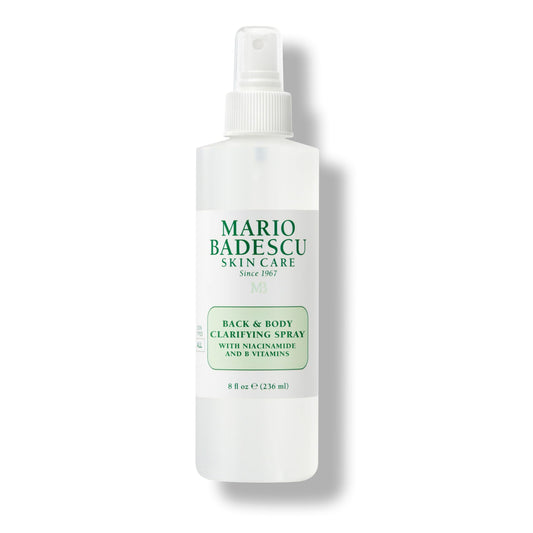 Mario Badescu Back & Body Clarifying Spray – Targets Stubborn Back-Acne and Backne, Rejuvenates Skin with Niacinamide, Zinc-PCA & B Vitamins – Soothes Irritation, Strengthens Skin Barrier, 8 Fl oz