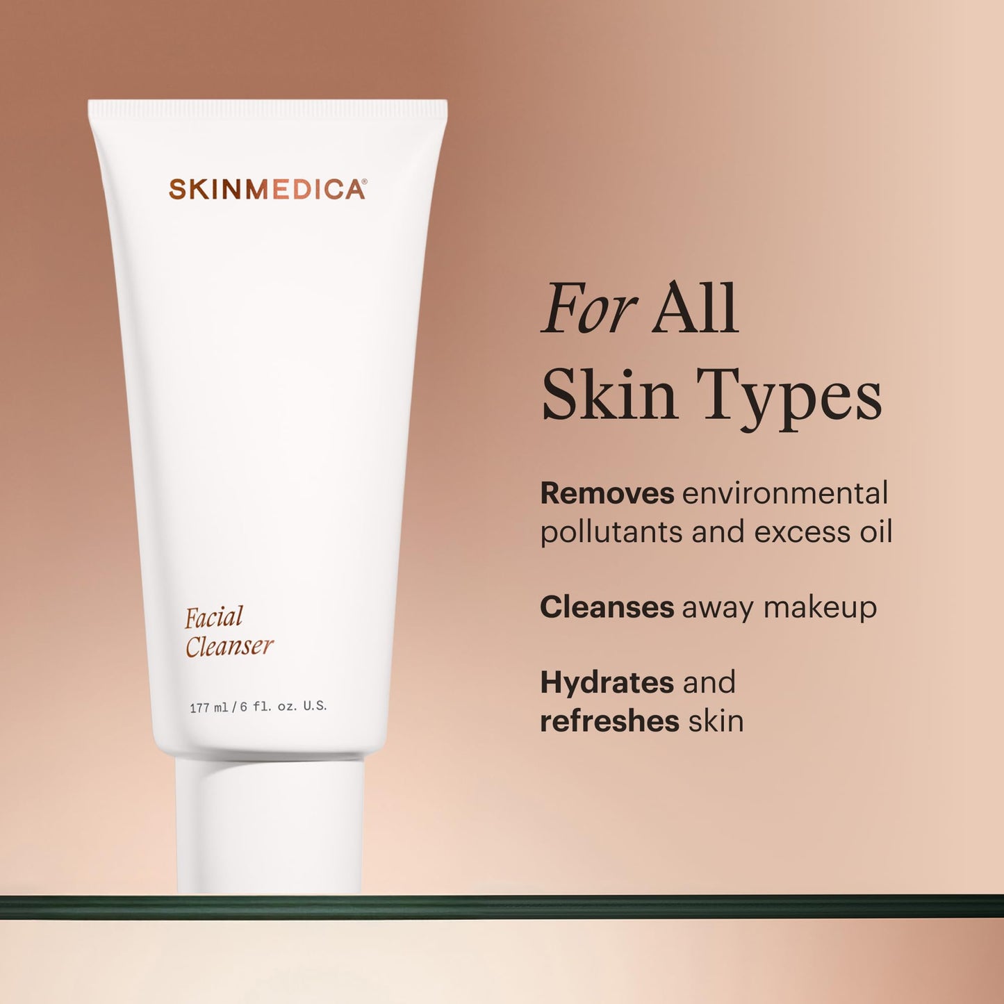 SkinMedica Facial Cleanser - Foaming Face Wash for All Skin Types - Helps Remove Dirt, Oil & Makeup - Enriched with Soothing Panthenol to Encourage Healthy-Looking Skin (6 fl oz)