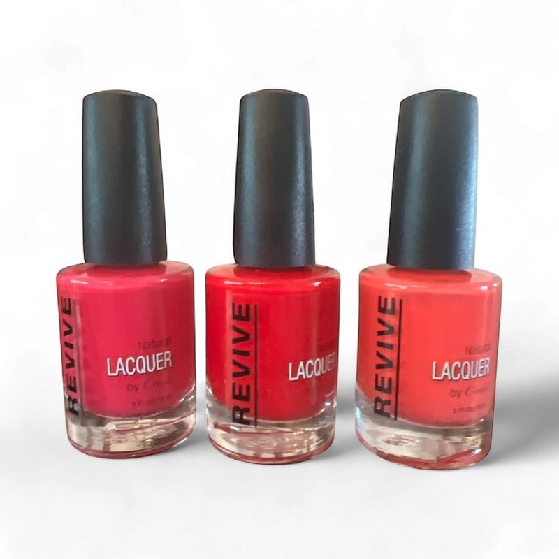 Cindi Nails Brighten Your Day Nail Polish Set – 3-Pack Vibrant Shades in Coral Reef, Getting Reddy, and Pinky Swear – 7-Free, Non-Toxic, All Natural, Long-Lasting