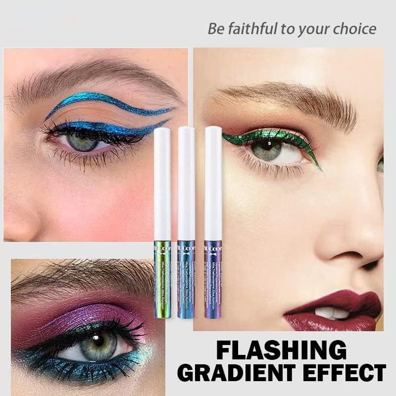 Chameleon Liquid Eyeshadow Set - 6 Metallic Glitter Shades | Long-Lasting Waterproof Multichrome Makeup