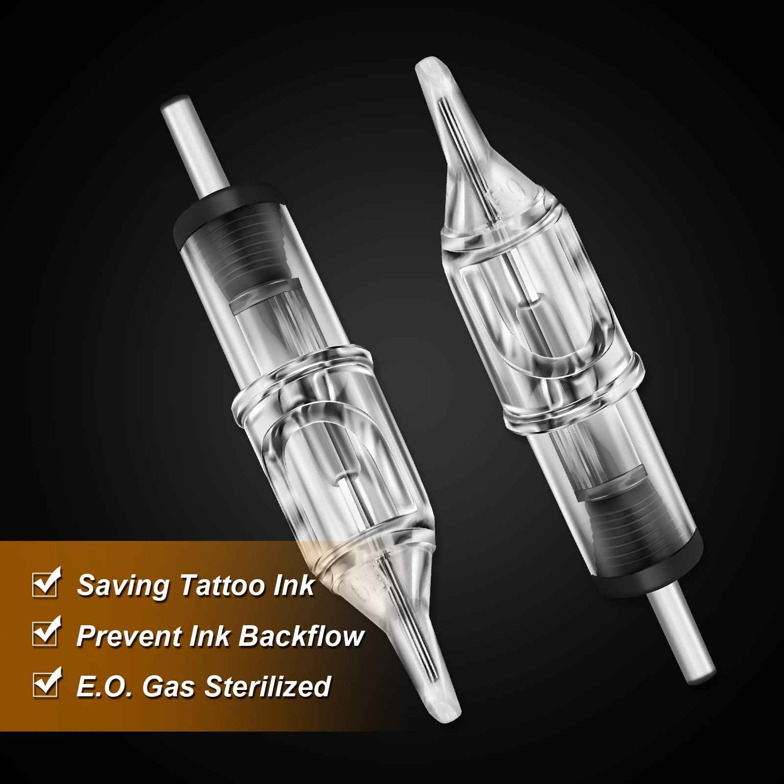 Tattoo Cartridge Needles - 40Pcs Mixed Sizes Tattoo Needles Cartridge Round Shader 3RS 5RS 7RS 9RS for Tattoo Kit and Tattoo Artists