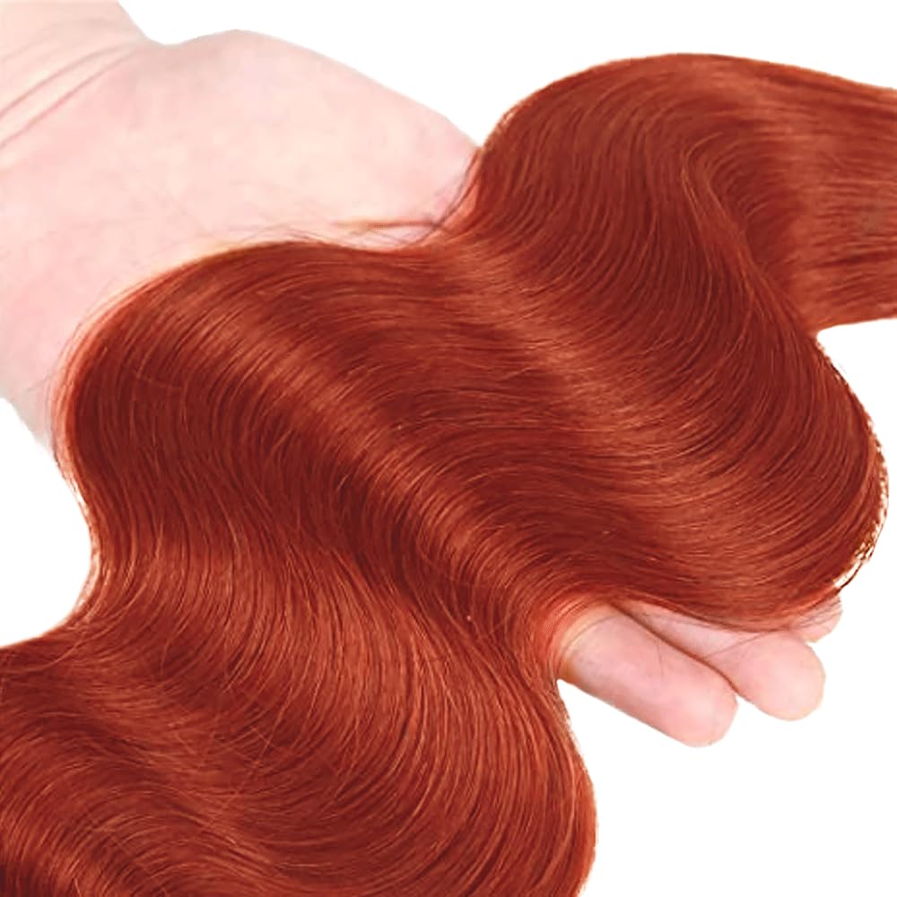 Curly Human Hair Bundle | Ginger Orange 350 Color | 24 Inch Brazilian Virgin Hair - 100g