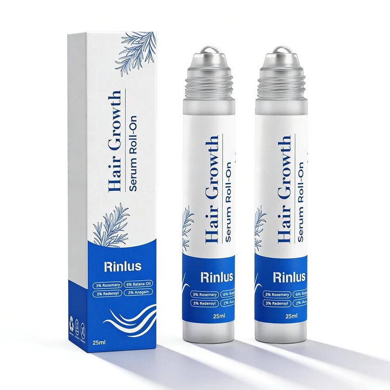 Hair Growth Serum Roll-On - 3% Rosemary & 6% Batana Oil | Fast-Absorbing Solution for Thinning Hair (2 Pcs)