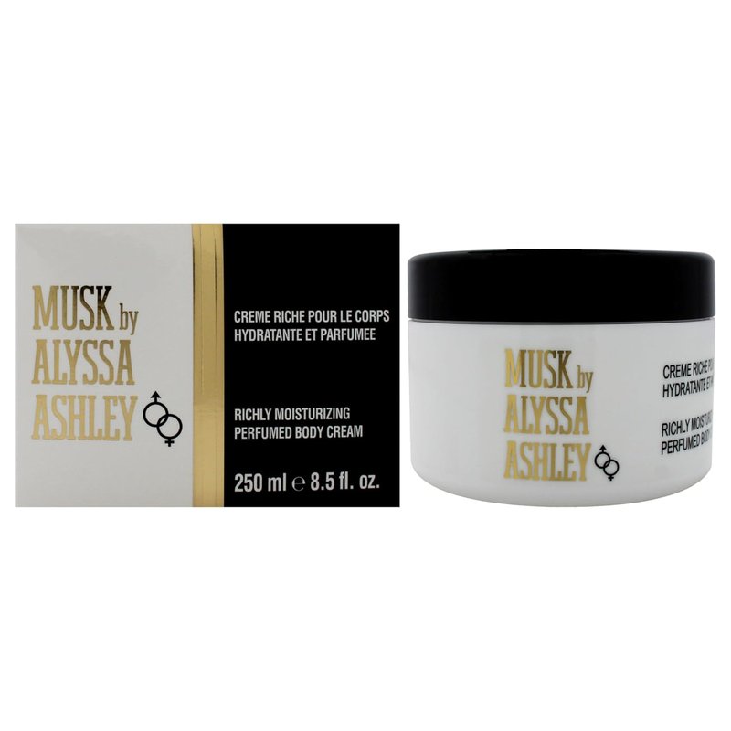 Alyssa Ashley Musk Body Cream - Super Moisturizing Formula for Women | 8.5 Ounce
