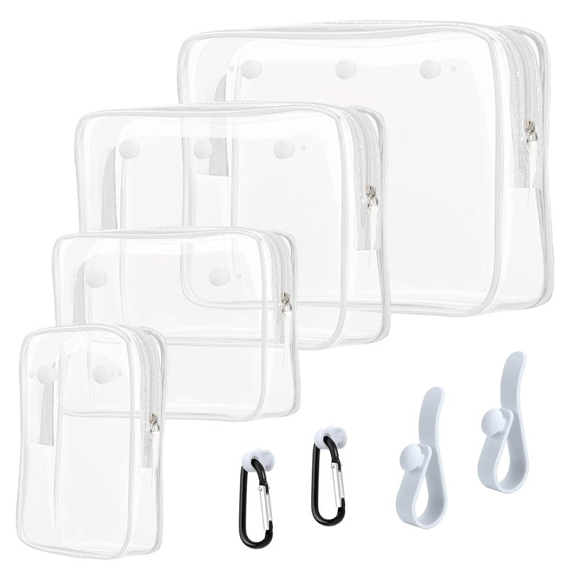 choshion Clear Insert Bag Accessories for Beach Tote Bag, Clear Travel Storage Inner Pouch for Cosmetic, Toiletry & Makeup Brush Organizer Divider