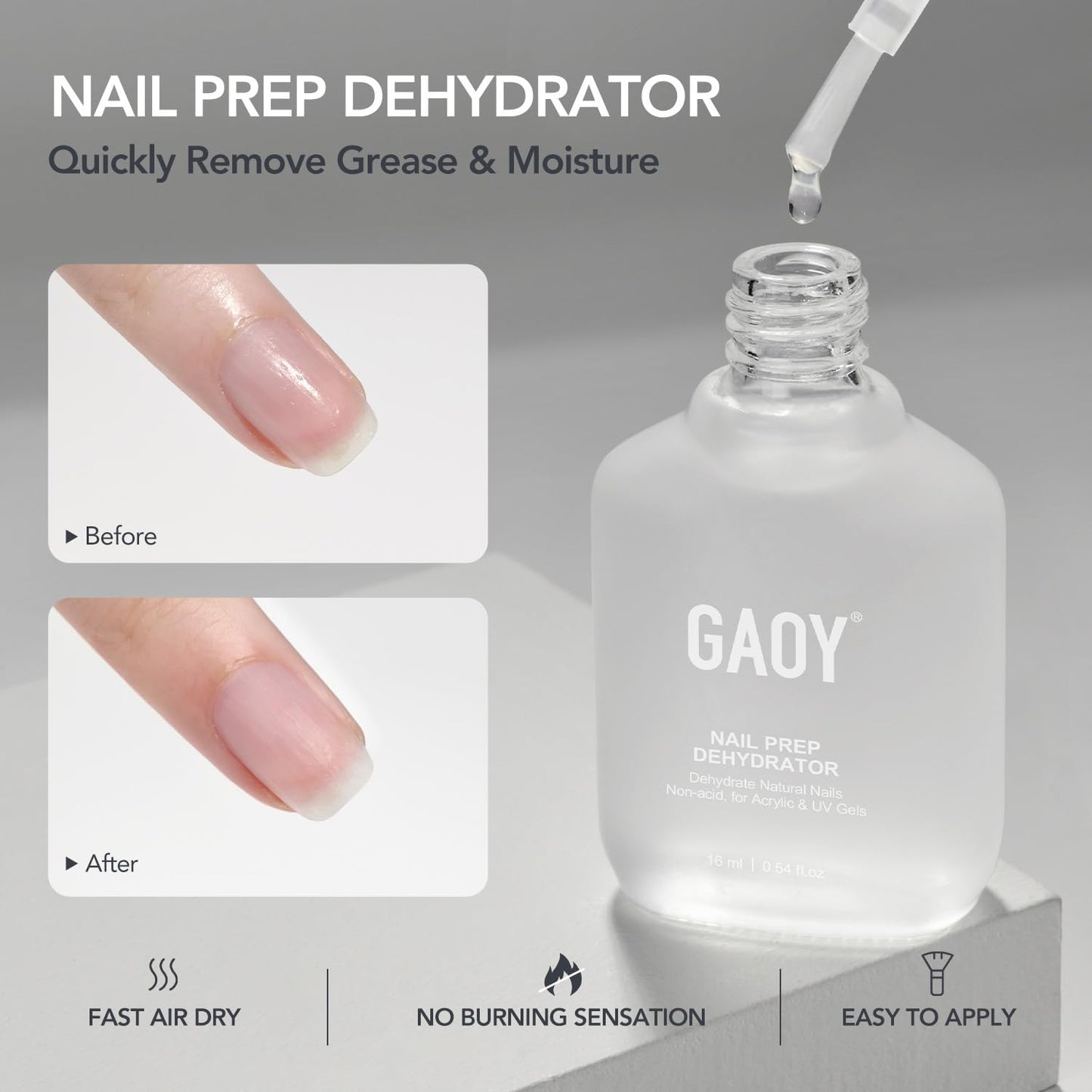 Nail Dehydrator and Primer Set - Acid-Free Natural Nail Prep for Gel Polish | 2 Pcs