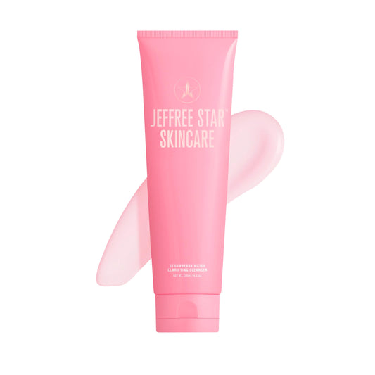 Jeffree Star Cosmetics Strawberry Water Clarifying Cleanser, Gel Face Wash with Niacinamide, 4.63 oz