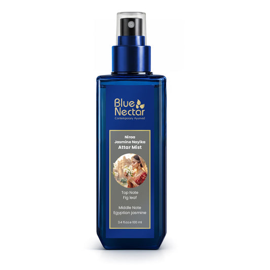 Blue Nectar Maharani Rose Attar Mist with Cumin & Sandalwood | Long-Lasting Perfume Mist for Women | Floral Essence | Travel-Friendly Body Mist Spray (3.38 Fl Oz)