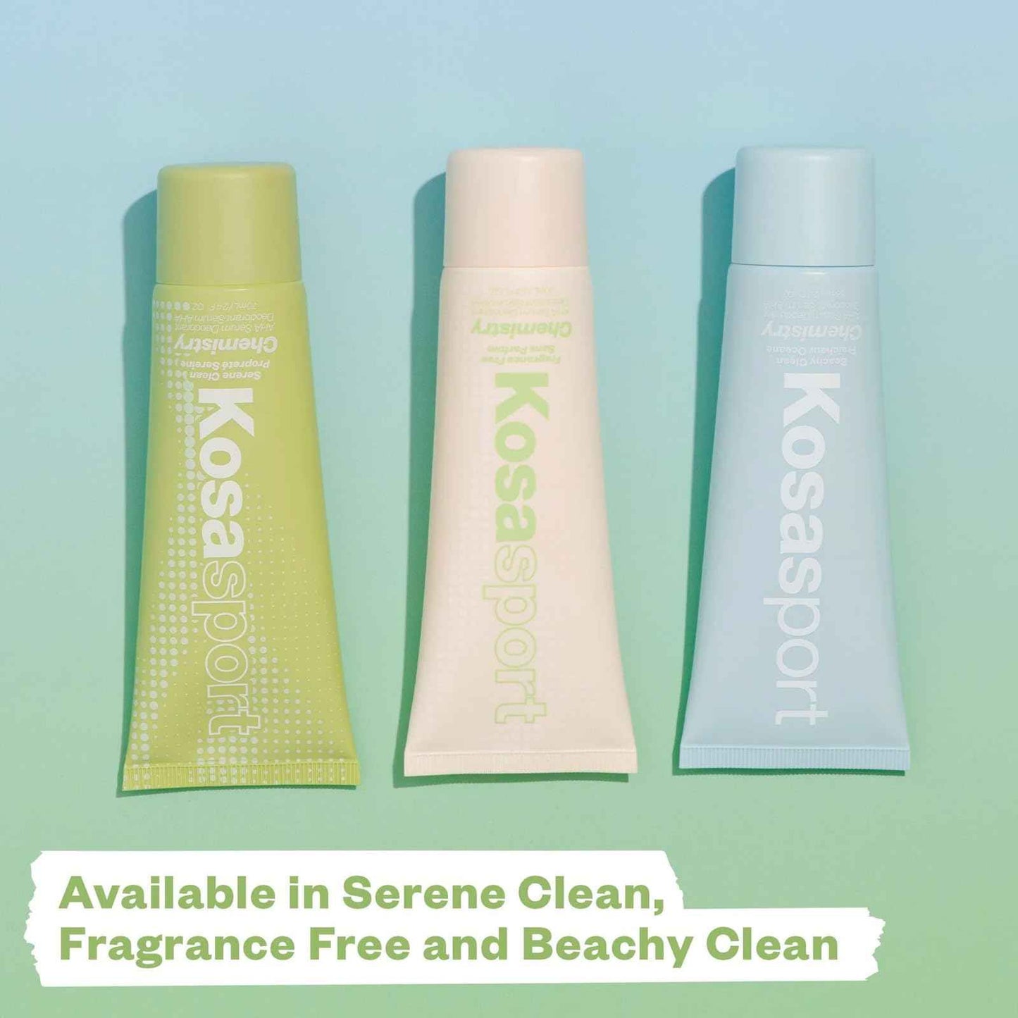 Kosas Chemistry Deodorant - Aluminium and Baking Soda Free + BO-Fighting AHA Serum that Exfoliates, Softens, and Nourishes the Skin, (Beachy Clean)